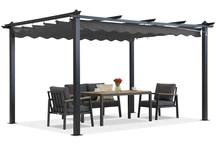 Barbadoso terasos pavėsinė 3x3 m Garden Point antracito spalvos