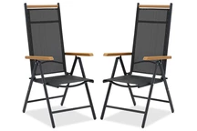 &quot;Verona Wood Garden Point&quot; aliuminio kėdžių rinkinys - 2 dalys