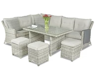 Išskirtinis technorattan kampas Sevilla šviesiai pilka