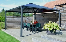 Šiuolaikinė metalinė pavėsinė 4,3 x 4,3 m Palram - Canopia Heat Block antracitas